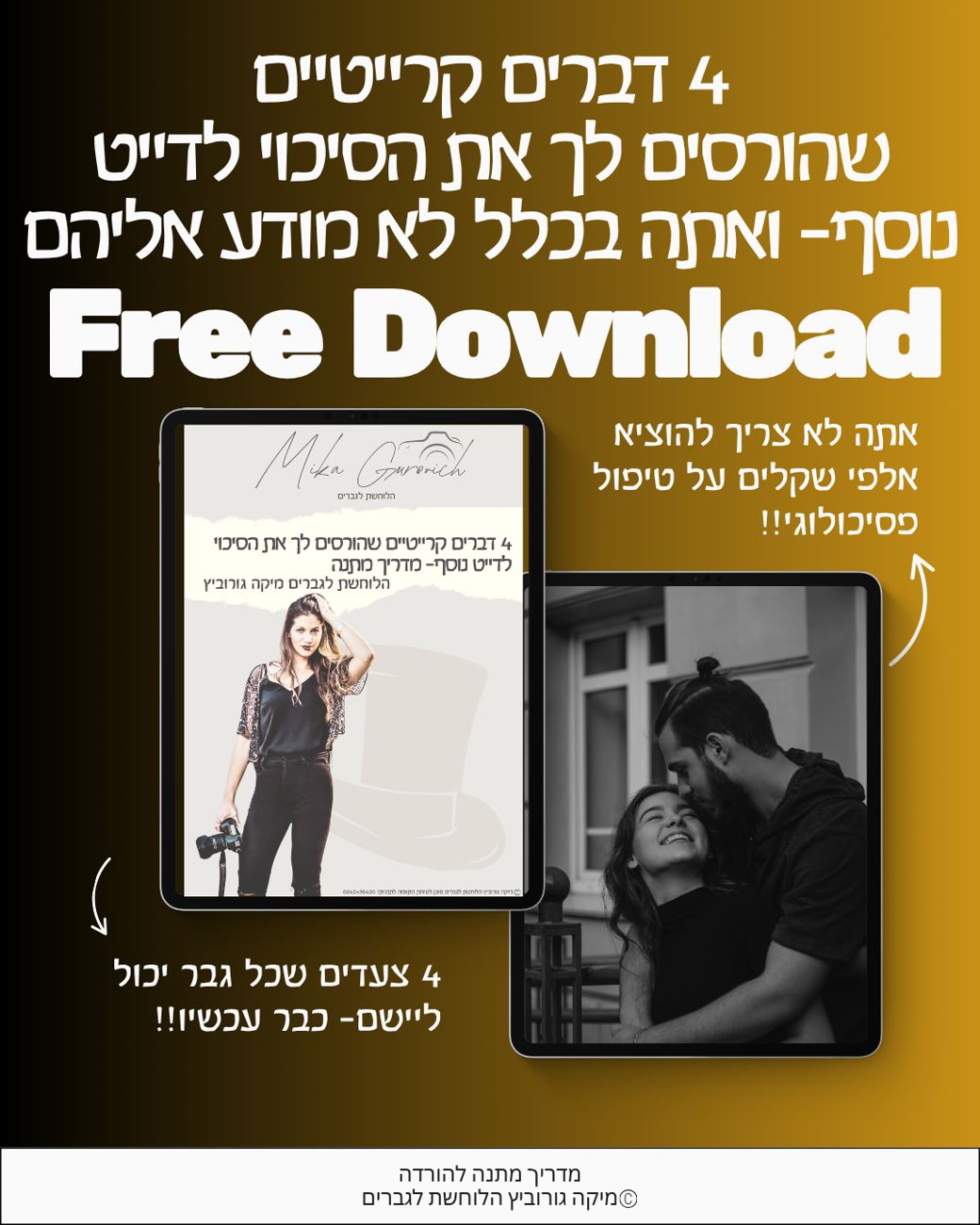 מדריך מתנה: 4 דברים קריטיים שהורסים לך את הסיכוי לדייט נוסף